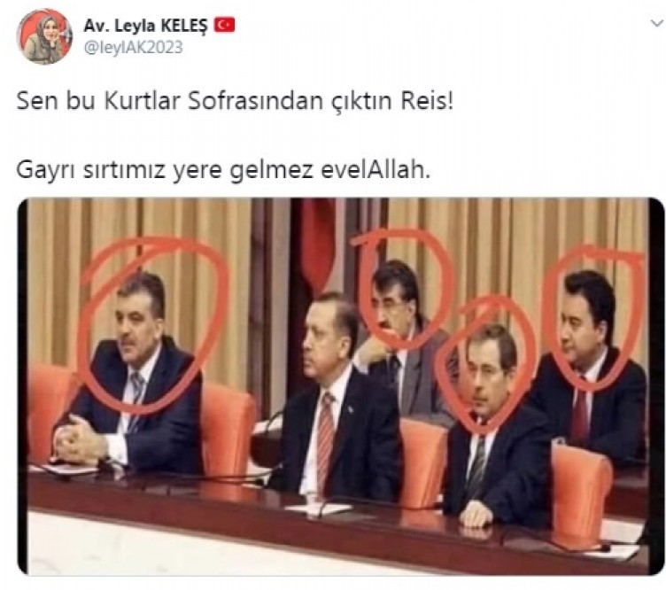 Abdullah Gül, Ali Babacan ve Abdüllatif Şener... Erdoğan'ın 'kurtlar sofrası' fotoğrafı sosyal medyada gündem oldu