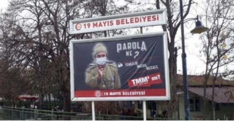 Maske, mesafe, temizlik... Belediyeden Yeşilçam replikleriyle koronavirüs uyarısı