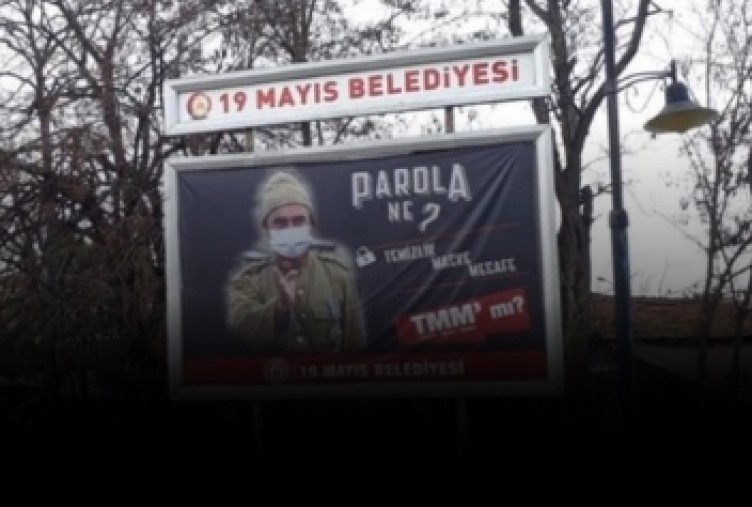 Maske, mesafe, temizlik... Belediyeden Yeşilçam replikleriyle koronavirüs uyarısı