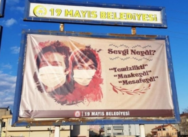 Maske, mesafe, temizlik... Belediyeden Yeşilçam replikleriyle koronavirüs uyarısı