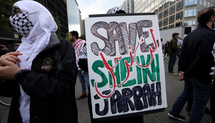 ABD'de yüzlerce kişi Filistin için sokakta