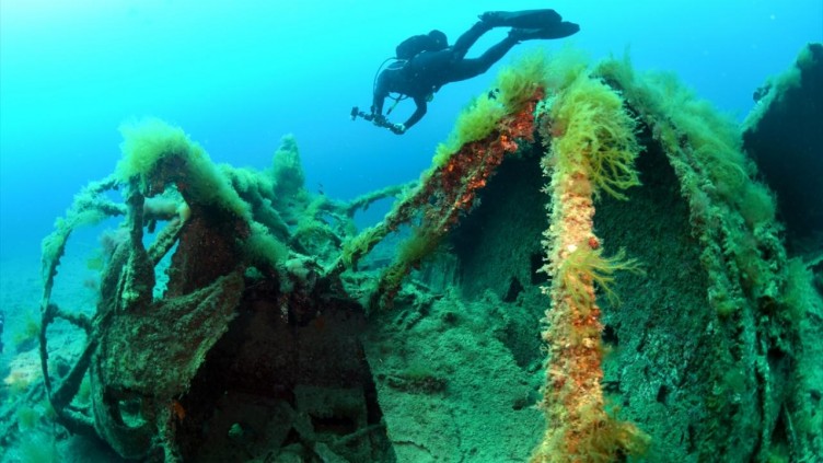 Çanakkale Savaşları'ndan kalma 108 yıllık batık gemiler görüntülendi