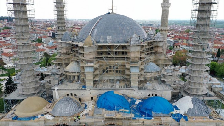 Selimiye Camisi'nin restorasyonu devam ediyor