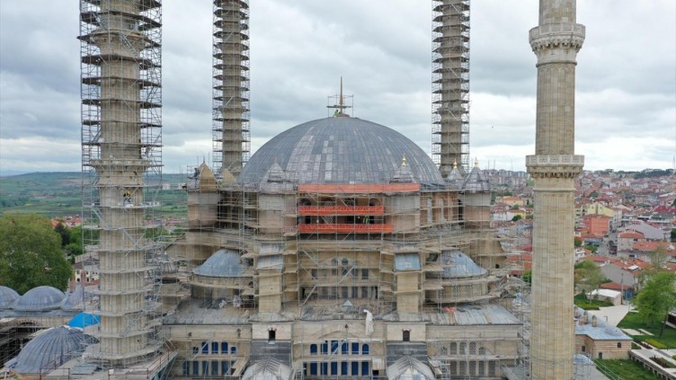 Selimiye Camisi'nin restorasyonu devam ediyor