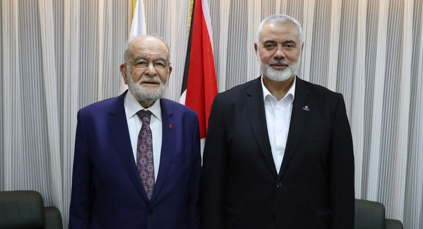 Temel Karamollaoğlu, Hamas lideri Haniye ile görüştü