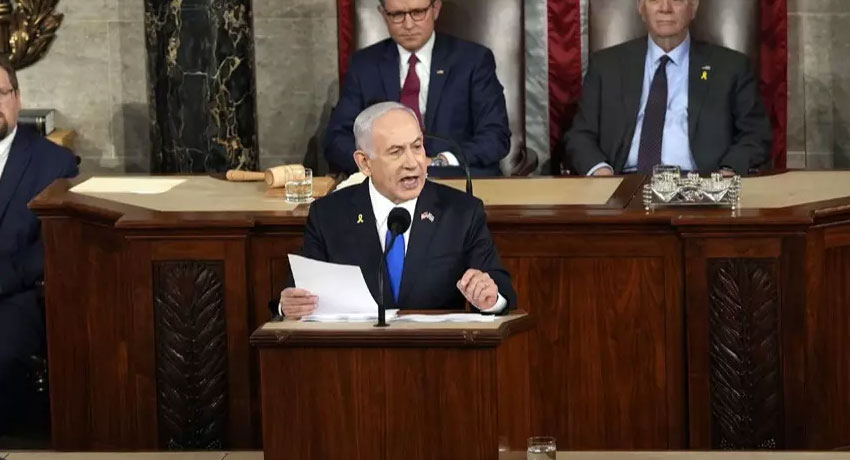 ABD'de tarihi utanç! Netanyahu ABD'de ayakta alkışlandı
