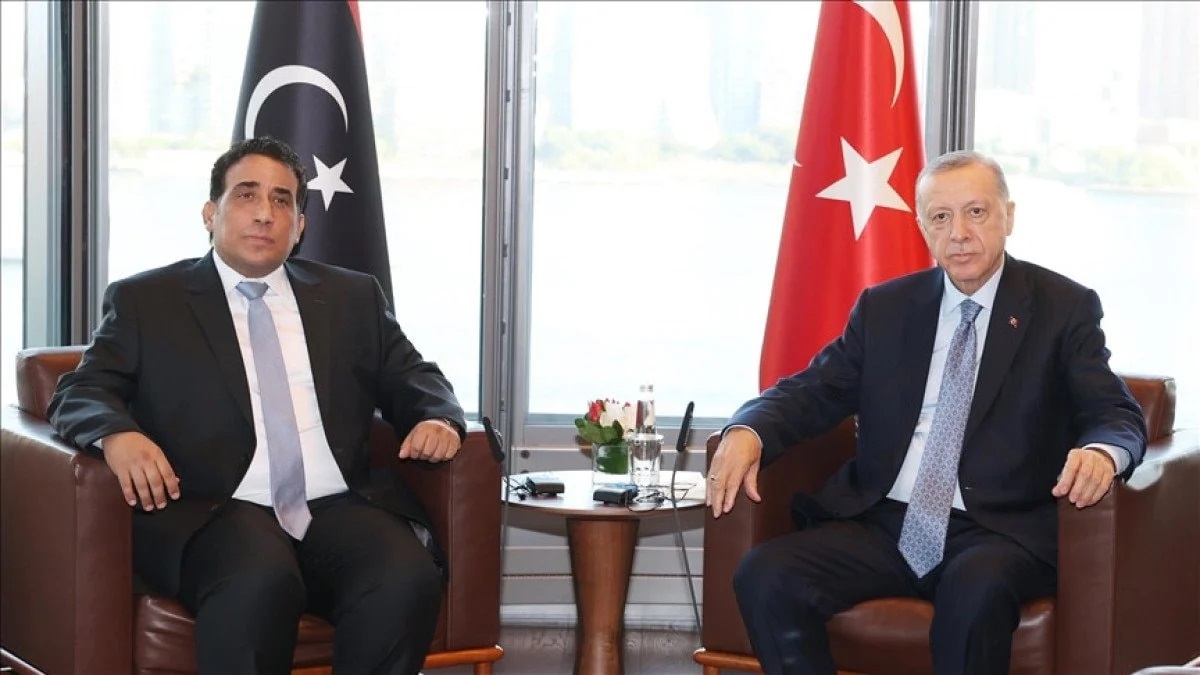Cumhurbaşkanı Erdoğan, Libya Başkanlık Konseyi Başkanı Yunus el-Menfi ile görüştü