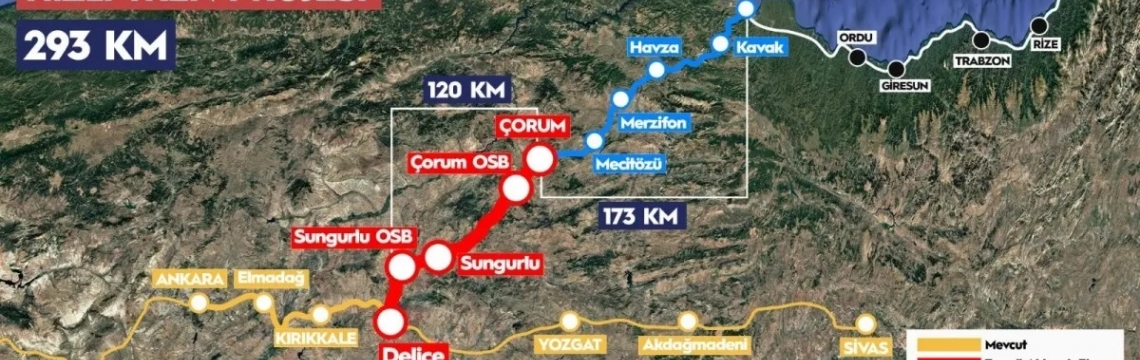 Çorum’a ilk kez demir yolu bağlantısı sağlanacak