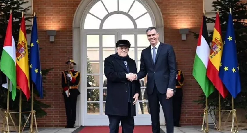 İspanya Başbakanı Sanchez ile Filistin Devlet Başkanı Abbas, Madrid’de bir araya geldi