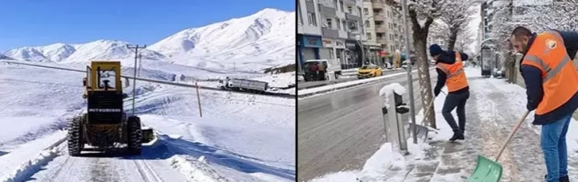 Van'da kardan kapanan 90 yerleşim yeri yolundan 55'i açıldı