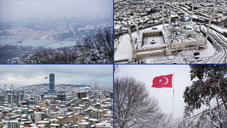 İstanbul'da kar yağışı etkisini sürdürüyor