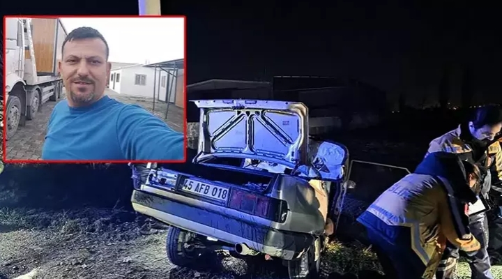 Salihli'de otomobil elektrik direğine çarptı: 1 ölü, 2 yaralı