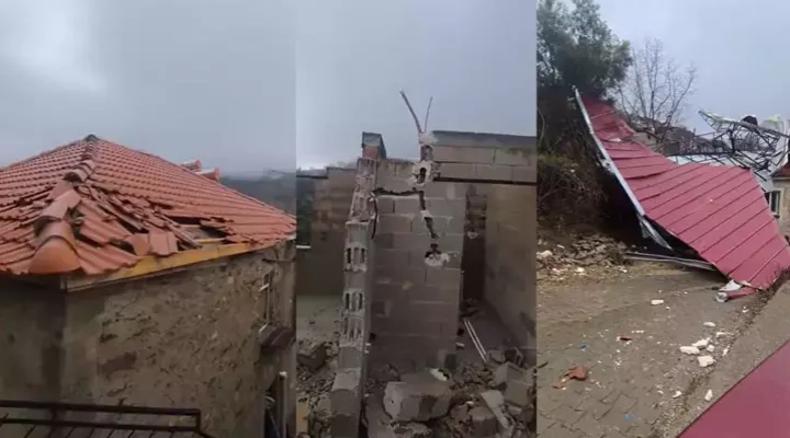 Aydın'da fırtına çatıyı uçurdu; 2 ev zarar gördü