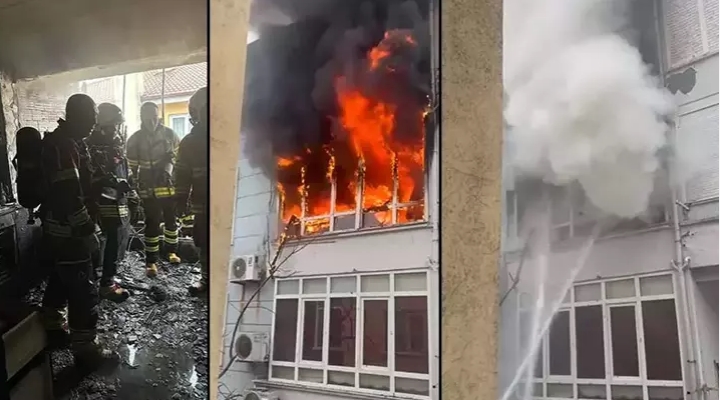 Buzdolabının motorundaki patlamayla çıkan yangında ev kullanılamaz hale geldi