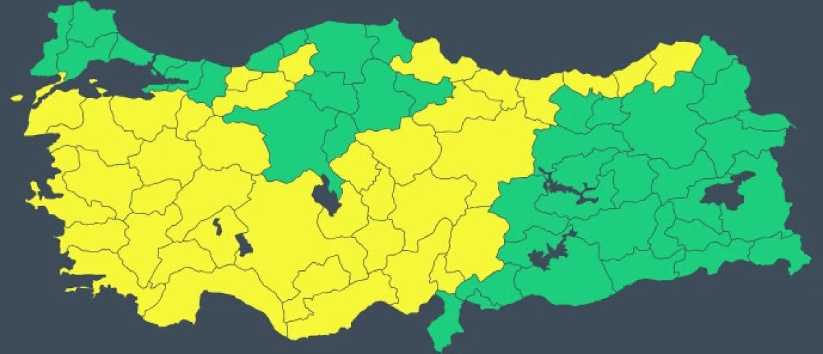 39 il için sarı kodlu uyarı: Şiddetli sağanak ve fırtına geliyor