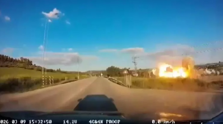 İsrail'e ait uydu iletişim merkezine yönelik füze saldırısının görüntüleri ortaya çıktı