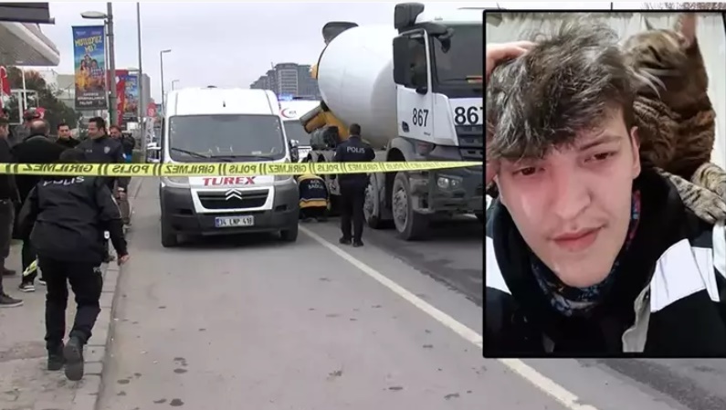 Güngören'de minibüse çarptıktan sonra üzerinden beton mikseri geçen motosikletli öldü