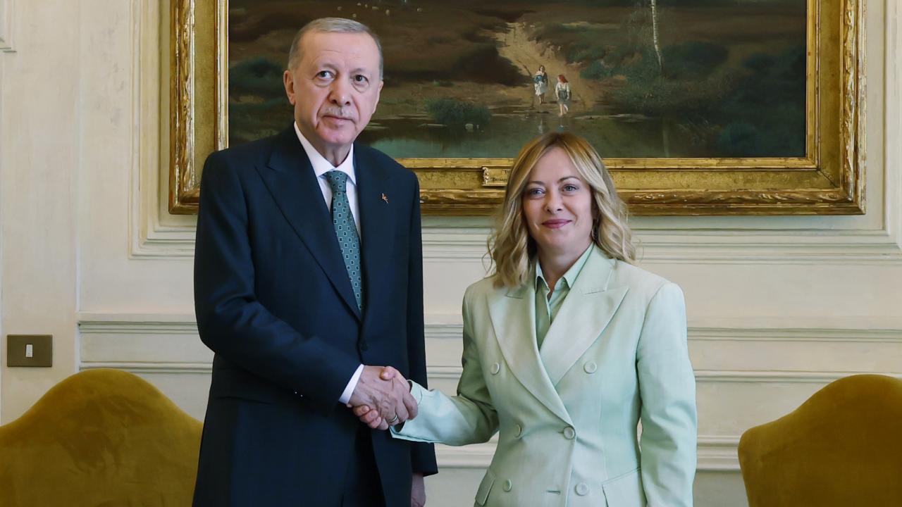 Cumhurbaşkanı Erdoğan, İtalya Başbakanı Meloni ile görüştü