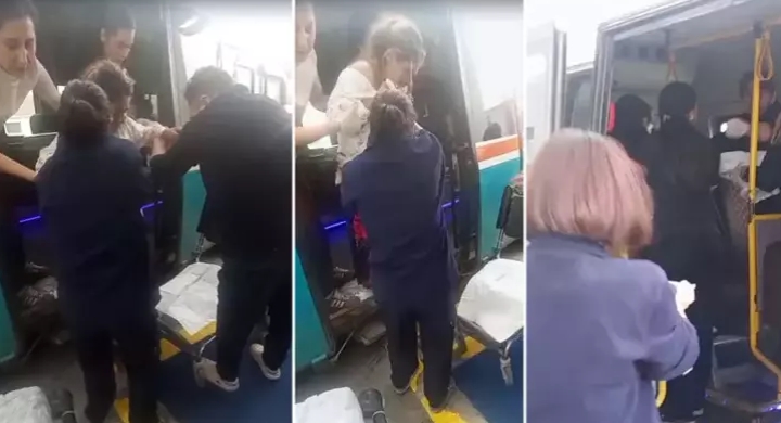 İzmir'de şehir içi dolmuşta doğum yaptı