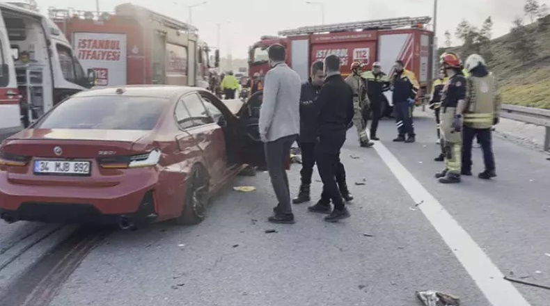 Eyüpsultan TEM Otoyolu'nda zincirleme kaza