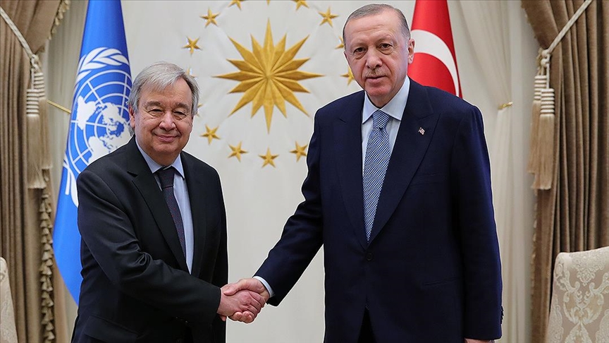 Cumhurbaşkanı Erdoğan, Guterres'le bir araya geldi