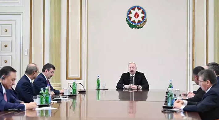 Cumhurbaşkanı Yardımcısı Yılmaz, Azerbaycan Cumhurbaşkanı Aliyev ile görüştü