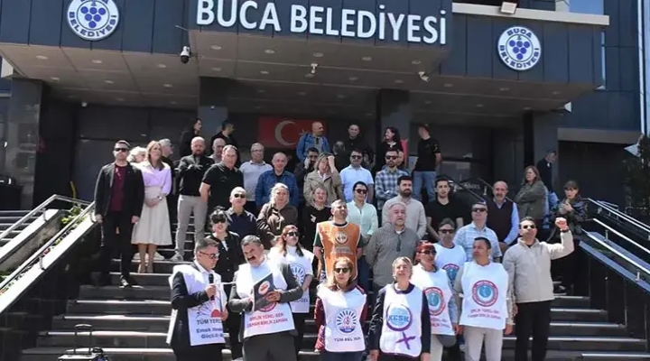 Buca Belediyesi'nde memurlar eylemde