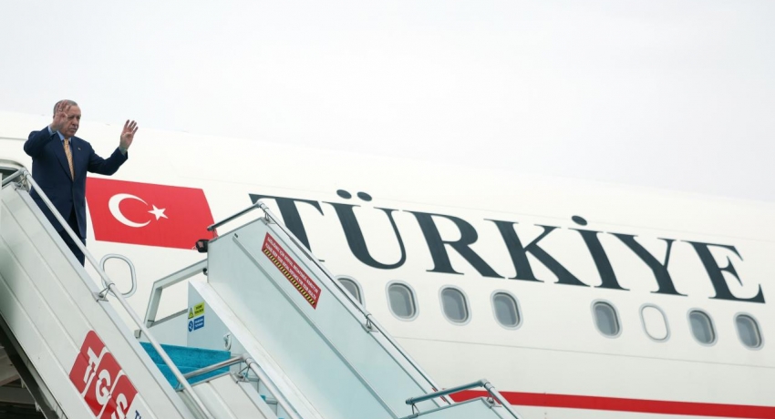 Cumhurbaşkanı Erdoğan Astana'dan Türkistan'a hareket etti