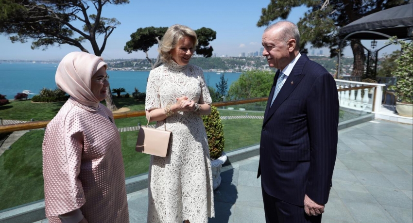 Cumhurbaşkanı Erdoğan, Belçika Kraliçesi Mathilde'yi kabul etti