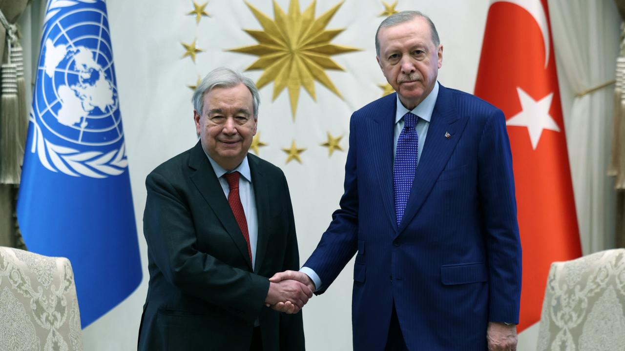 Cumhurbaşkanı Erdoğan BM Genel Sekreteri Guterres ile görüştü