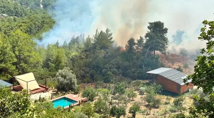 Kumluca'da orman yangını