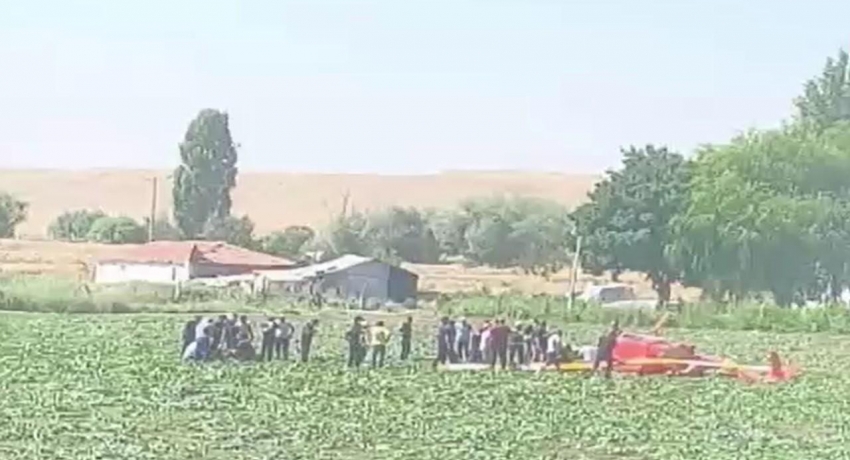 Ankara'da eğitim helikopteri düştü