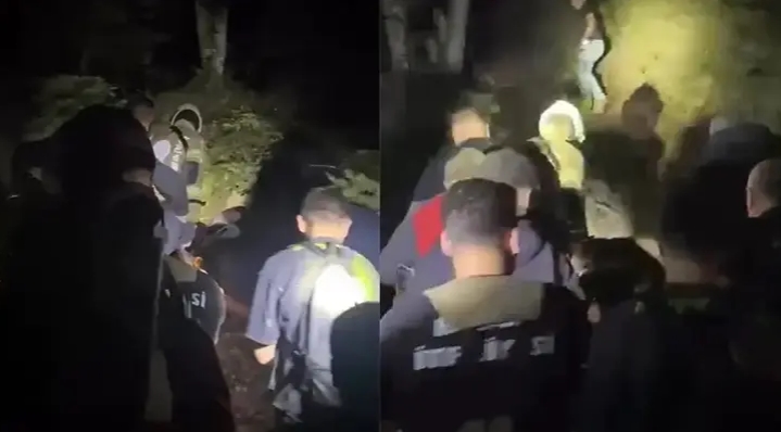 Yamaç kenarına düşen vatandaşı itfaiye kurtardı