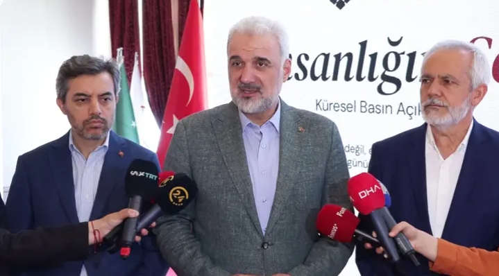 Filistin için 'İnsanlığı Sesi' çağrısı öncesinde İstanbul'da basın toplantısı yapıldı