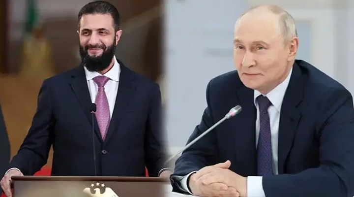 Rusya Devlet Başkanı Putin ile Suriye Cumhurbaşkanı Şara telefonda görüştü