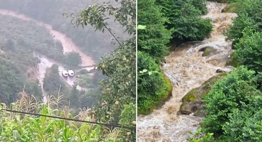 Giresun'da facia! Anne ile 2 kızı sel sularına kapıldı