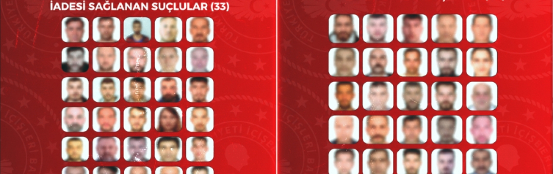 8 ülkeden 63 suçlunun Türkiye'ye iadesi sağlandı