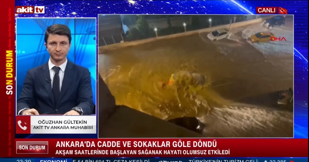 Ankaralılar geceyi uykusuz geçirdi! Her yeri sel bastı!