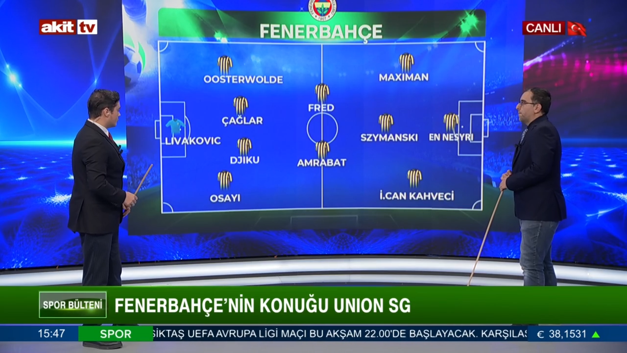 Fenerbahçe'nin konuğu Union SG