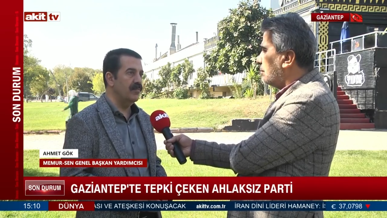 Gaziantep'te tepki çeken ahlaksız parti 