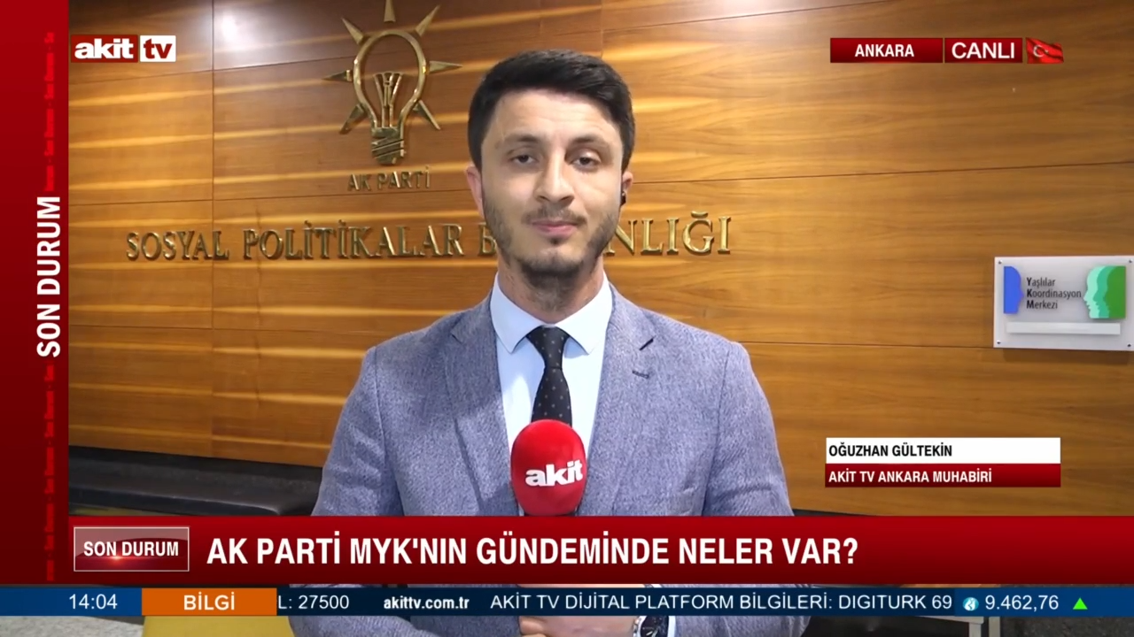 AK Parti MYK Erdoğan başkanlığında toplanıyor 