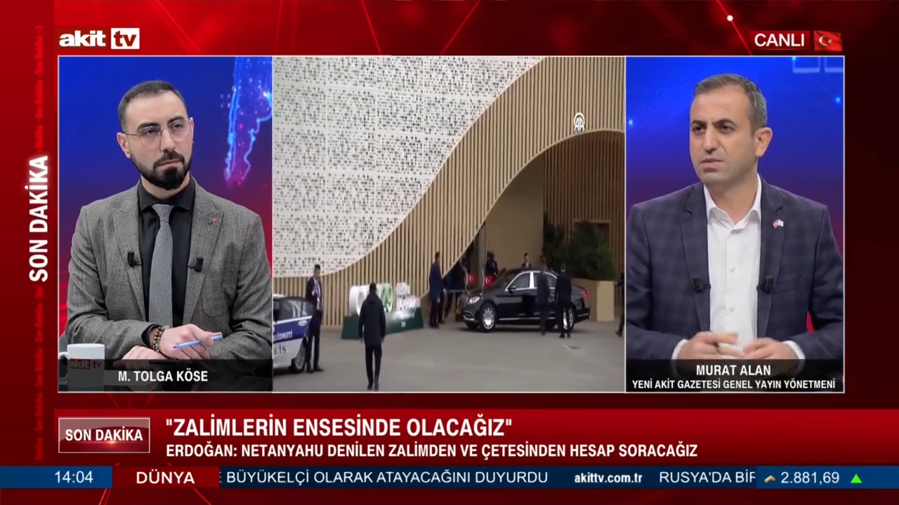 Yeni Akit Gzt. Gnl. Yayın Yön. Murat Alan Cumhurbaşkanı Erdoğan'ın Bakü ziyaretinin satır aralarını değerlendirdi 