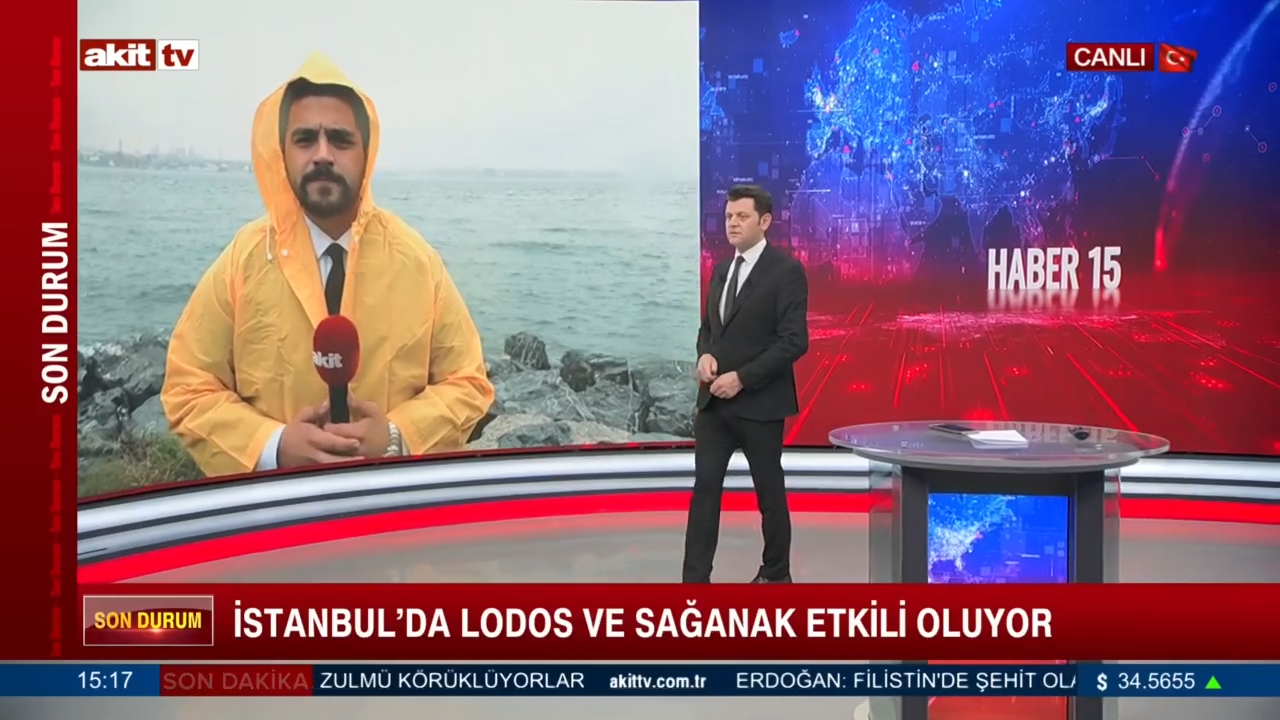 İstanbul'da Lodos ve sağanak etkili oluyor