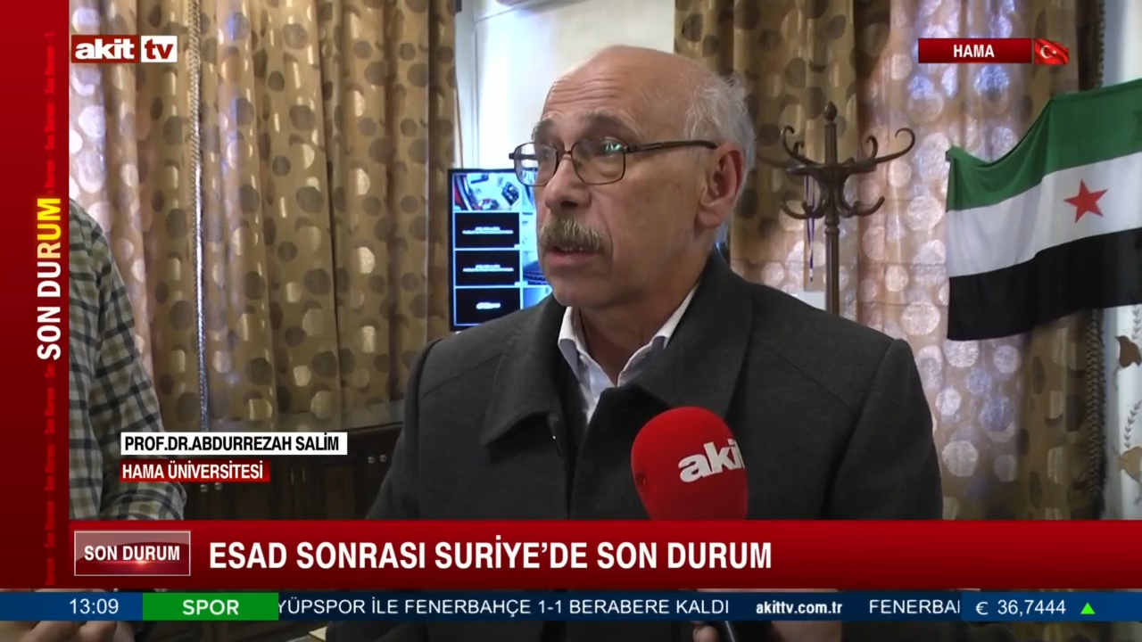 Hama Üniversitesi Prof. Dr. Abdurrezah Salim bundan sonraki süreç için Akit TV'ye özel röportaj verdi