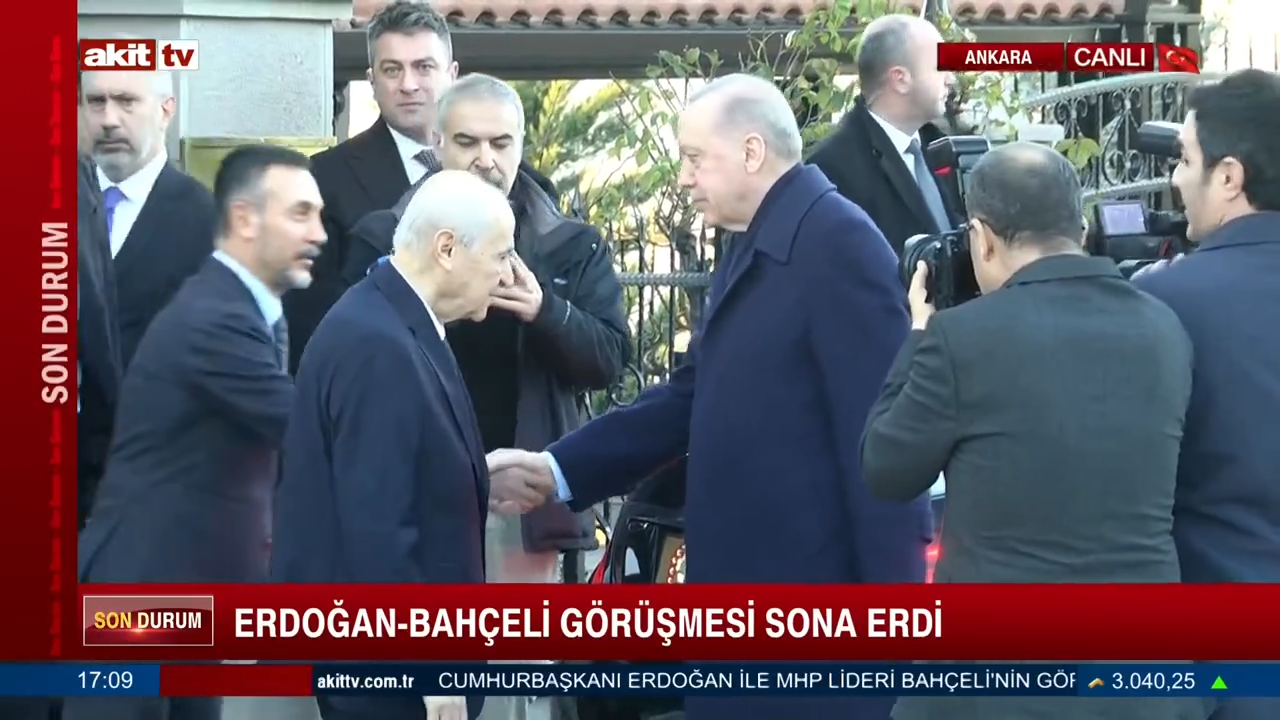 Erdoğan Bahçeli görüşmesi sona erdi