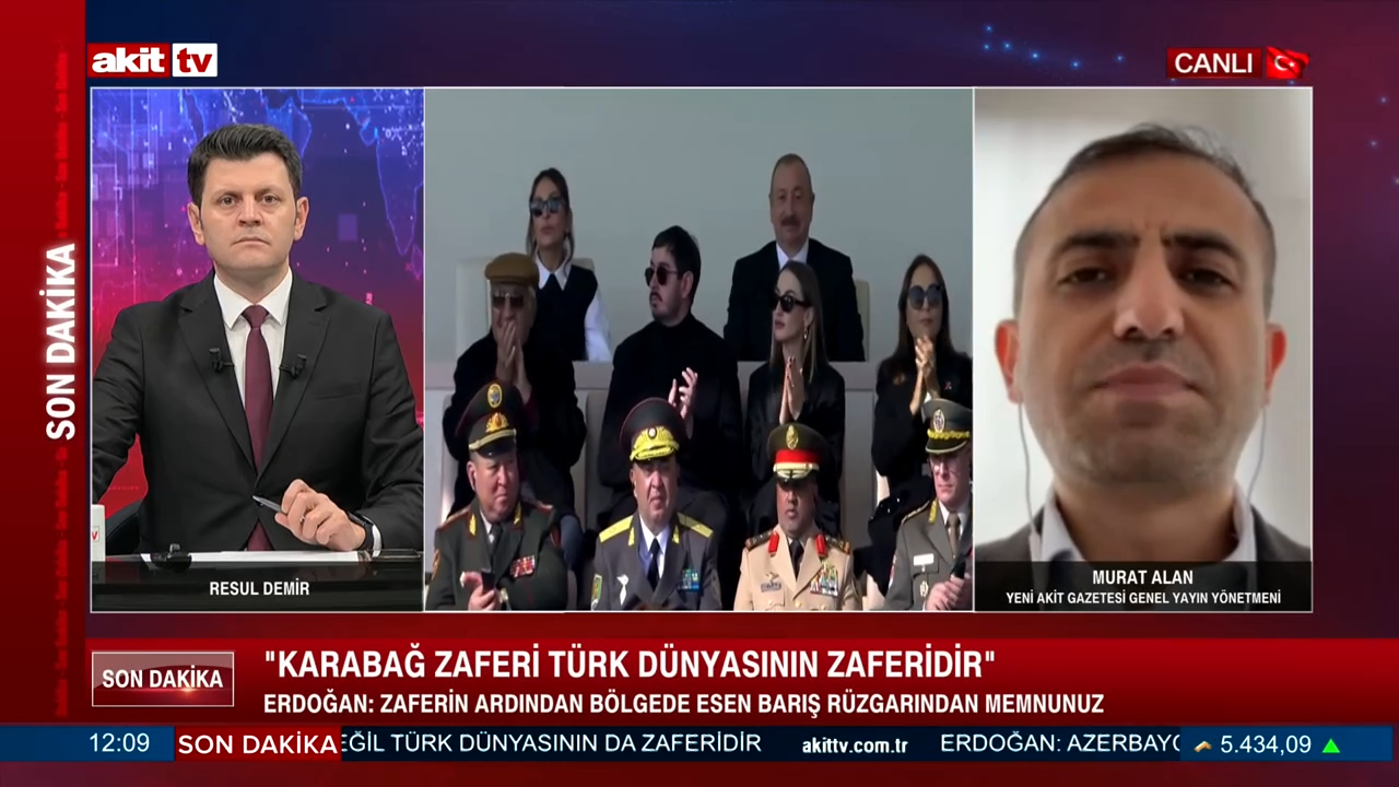 Yeni Akit Gazetesi Genel Yayın Yönetmeni Murat Alan, Erdoğan'ın Azerbaycan ziyaretiyle ilgili detayları aktardı