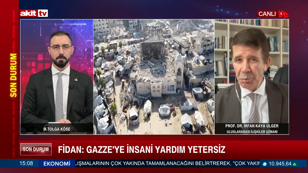 Prof. Dr. İrfan Kaya Ülger; Bölgedeki son gelişmeleri ve Gazze'deki son durumu değerlendirdi 