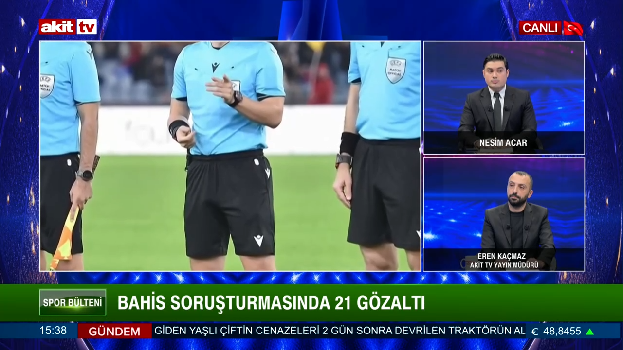 Spor Aktüel - Nesim Acar/Eren Kaçmaz "Bahis soruşturmasında 21 gözaltı" 
