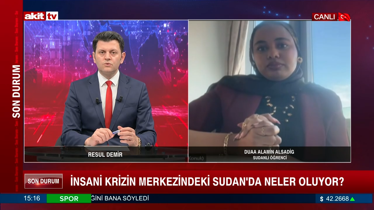 Sudanlı Öğrenci Duaa Alamin Alsadig, Sudan'dan son gelişmeleri aktardı