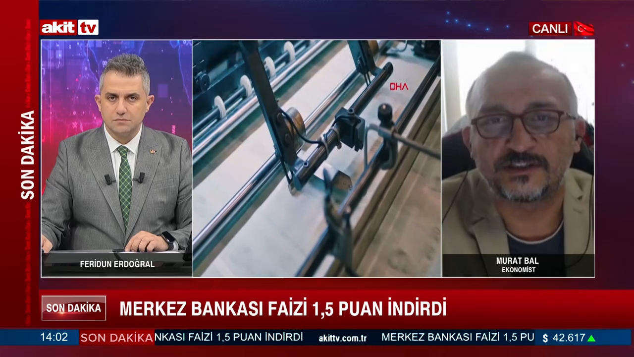 Merkez Bankası faizi 1.5 puan indirdi Ekonomist Murat Bal değerlendirdi